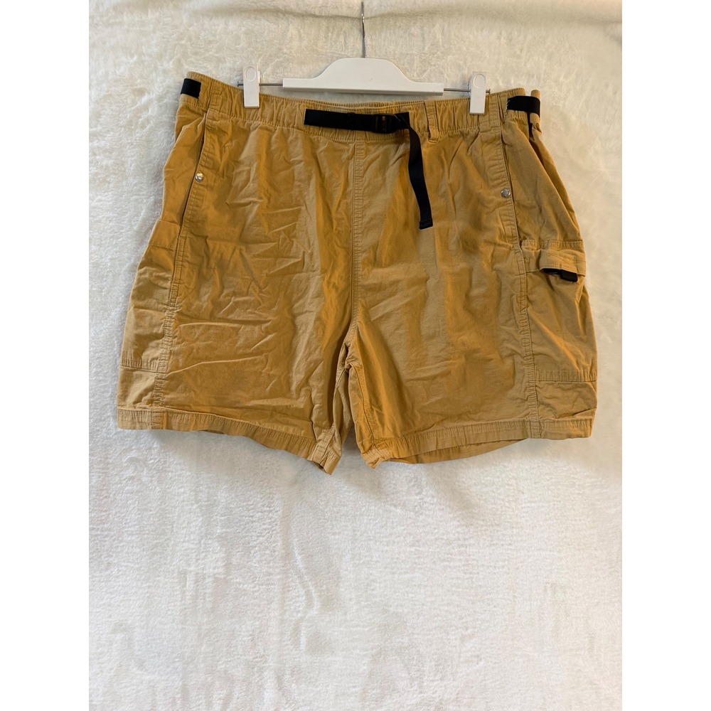 The North Face Mens XXL Tan Khaki Belted Cargo Hiking Shorts Ripstop Outdoor